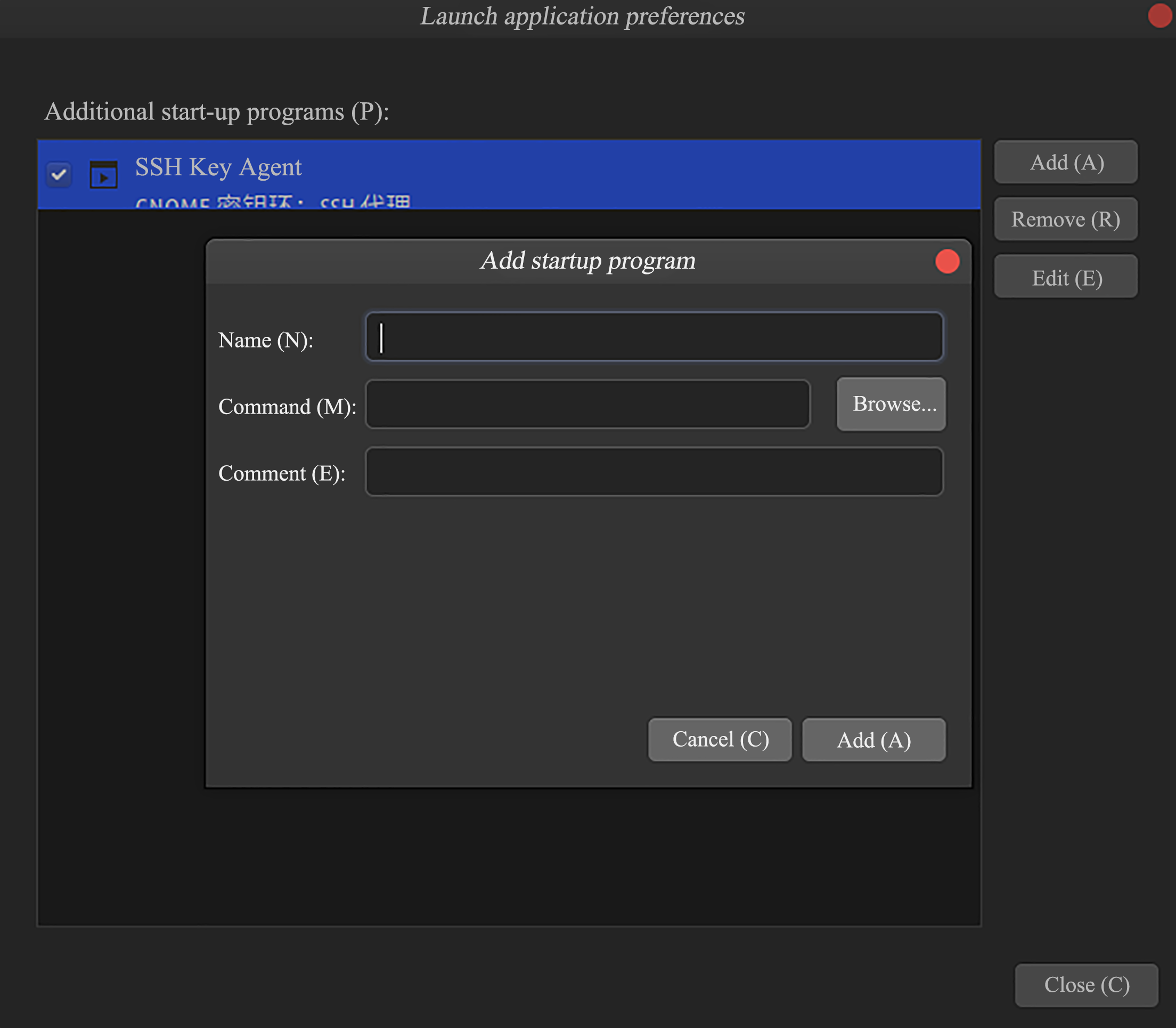 Power-on self-start setting