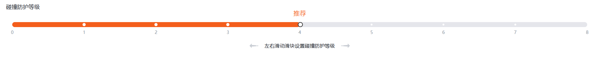 碰撞防护等级设置