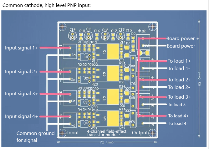 Wiring diagram of field-effect transistor module