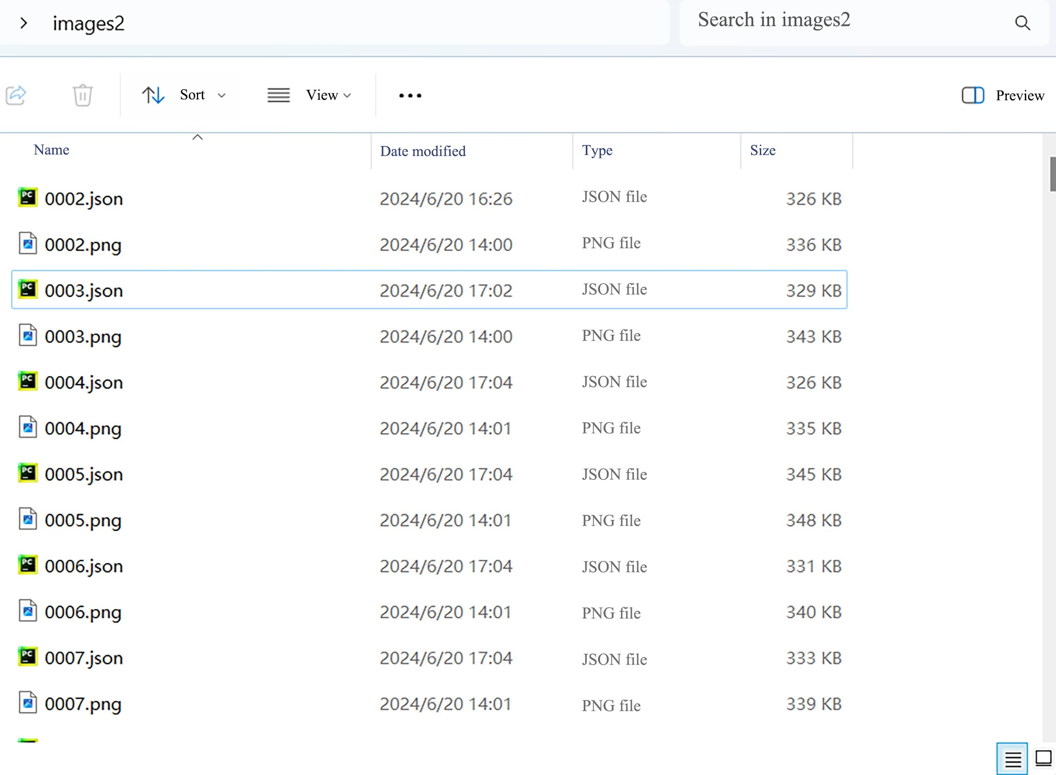 Images and annotation files