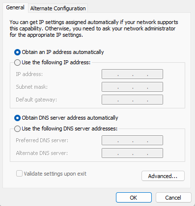 Diagram of network IP address