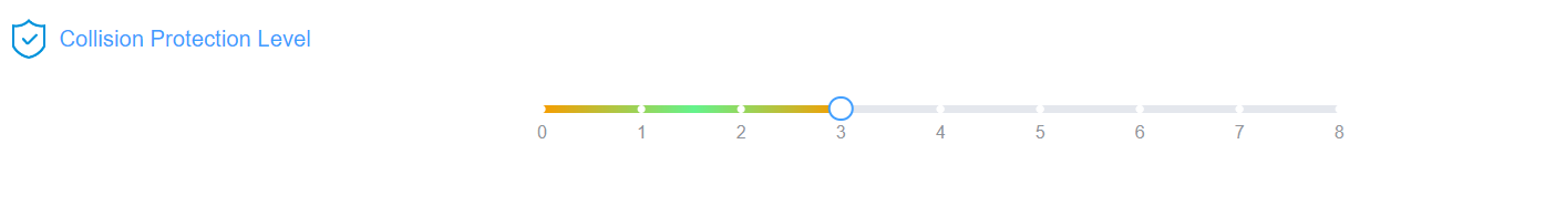 Collision Protection Level setting