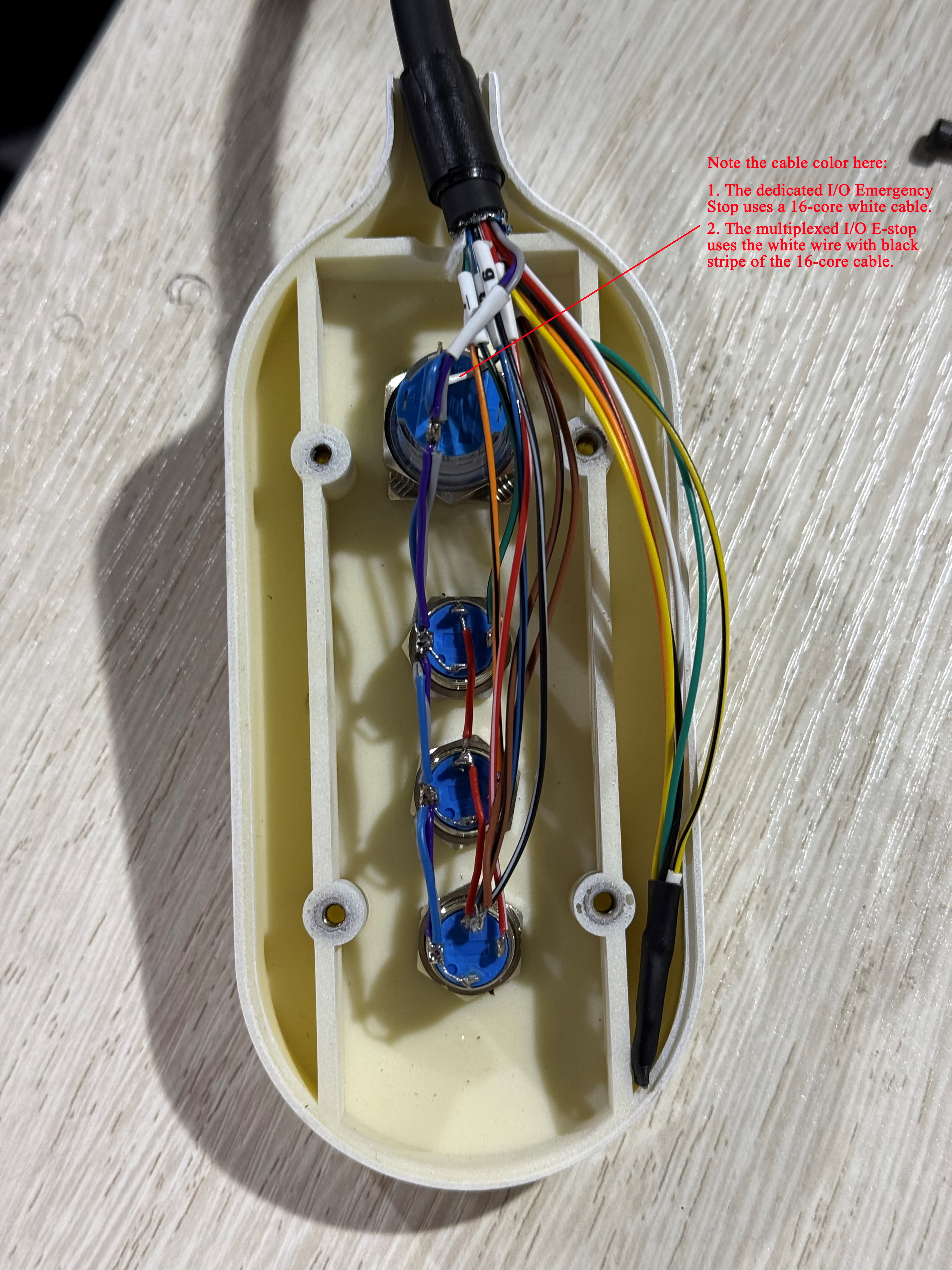 Wiring diagram of button box