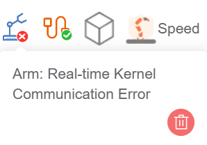 Robotic arm error state display