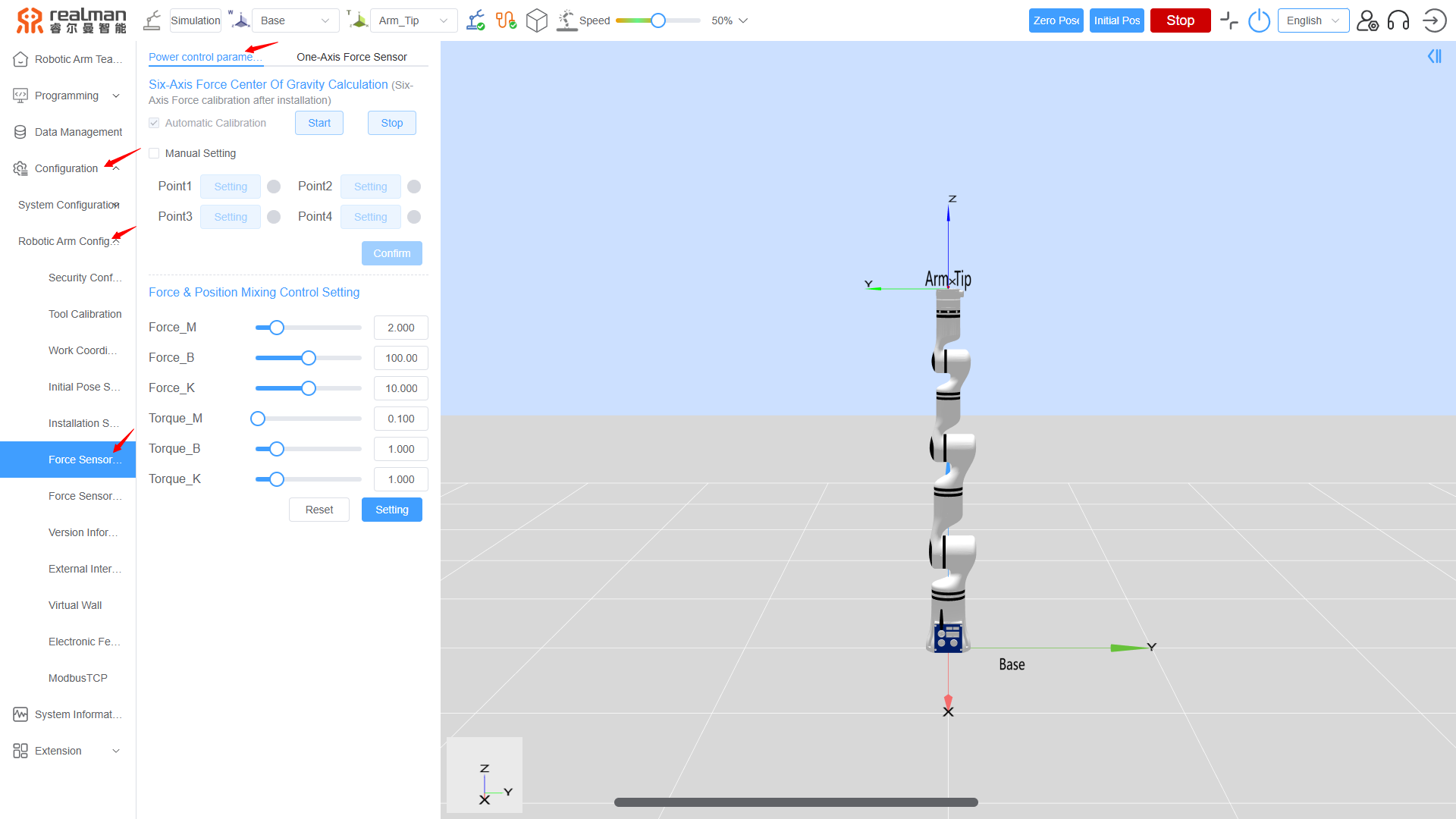 Automatic six-dimensional force calibration