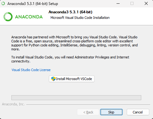 Installation progress