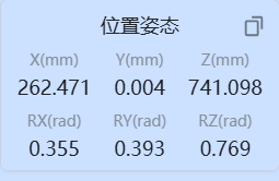 末端位姿显示示意图